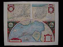 ORTELIUS, Abraham, Antike Kupferstichkarte von Spanien, datiert um 1584 A.D. ORTELIUS, Abraham, antique Map of Spain, dated about 1584 A.D.