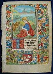 Illuminiertes Manuskript auf PergamentStundenbuch