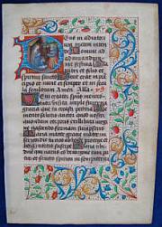 Illuminiertes Manuskript, Mittelalterliches Pergament, Miniatur, Initiale